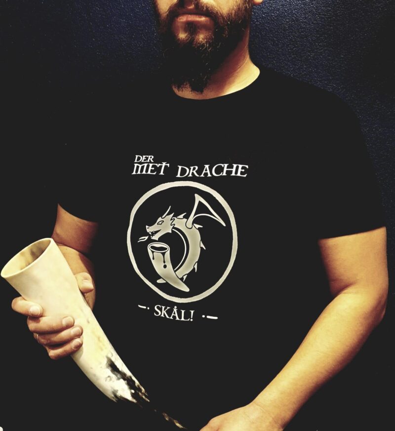 T shirt Der Met Drache für Männer schwarz in verschiedenen Größen